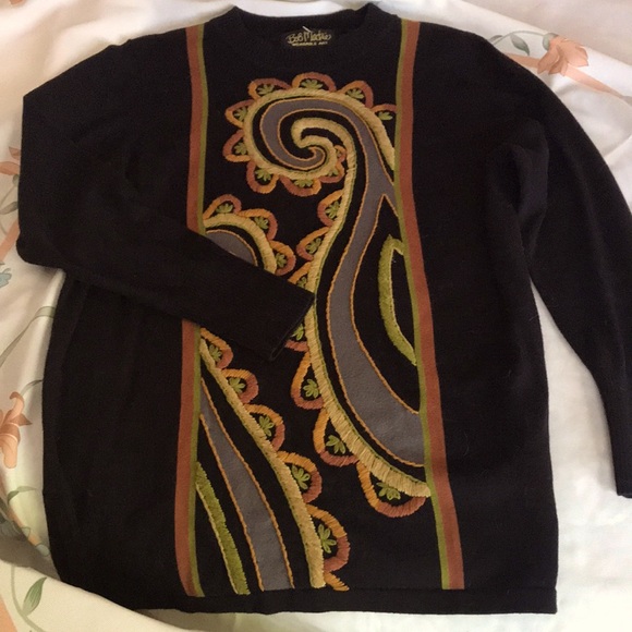 Vintage Bob Mackie (Wearable Art) Retro Sweater - Picture 1 of 6
